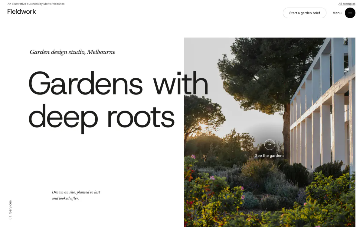 Fieldwork website homepage