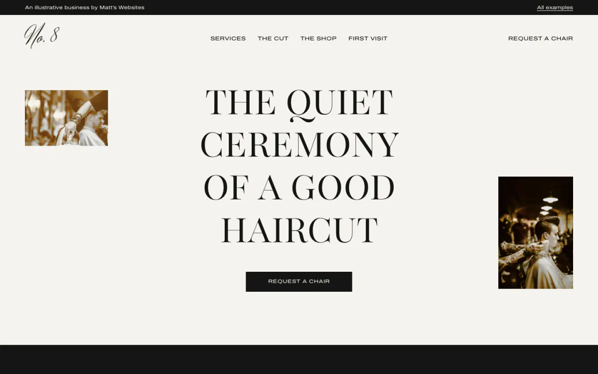 No. 8 website homepage